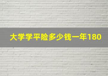 大学学平险多少钱一年180