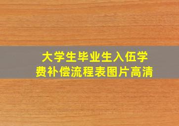 大学生毕业生入伍学费补偿流程表图片高清