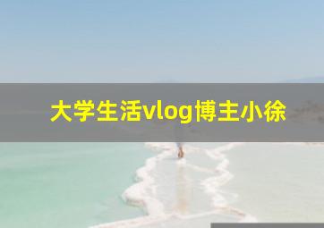 大学生活vlog博主小徐