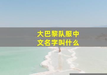 大巴黎队服中文名字叫什么