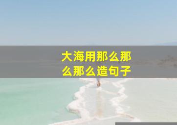 大海用那么那么那么造句子