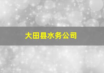 大田县水务公司