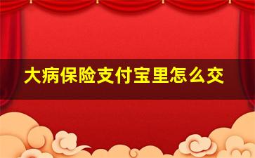 大病保险支付宝里怎么交