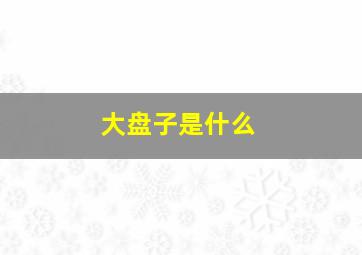 大盘子是什么