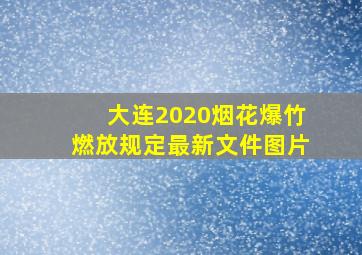 大连2020烟花爆竹燃放规定最新文件图片