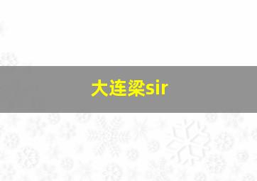 大连梁sir