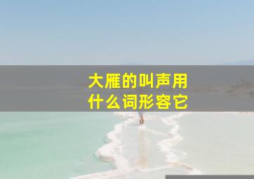 大雁的叫声用什么词形容它