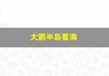 大鹏半岛看海