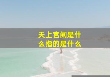 天上宫阙是什么指的是什么