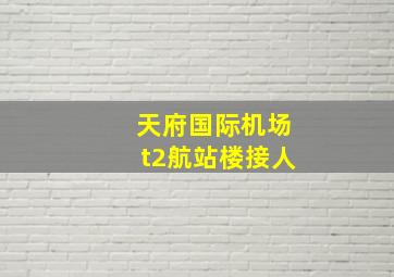 天府国际机场t2航站楼接人