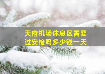 天府机场休息区需要过安检吗多少钱一天