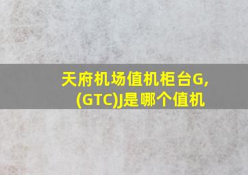 天府机场值机柜台G,(GTC)J是哪个值机