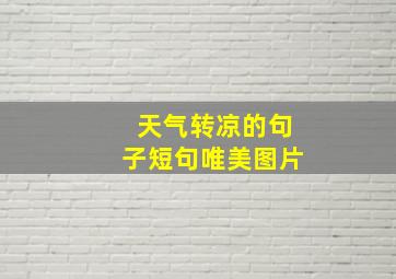 天气转凉的句子短句唯美图片