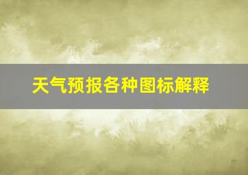 天气预报各种图标解释