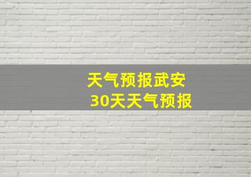 天气预报武安30天天气预报