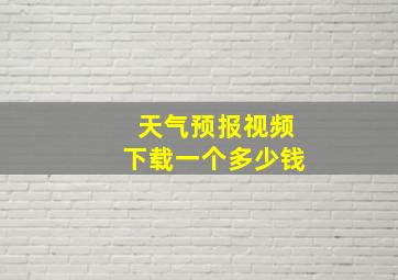 天气预报视频下载一个多少钱