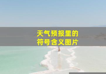 天气预报里的符号含义图片