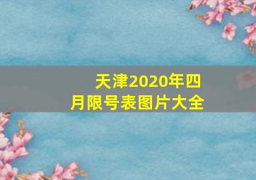 天津2020年四月限号表图片大全