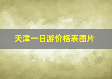 天津一日游价格表图片