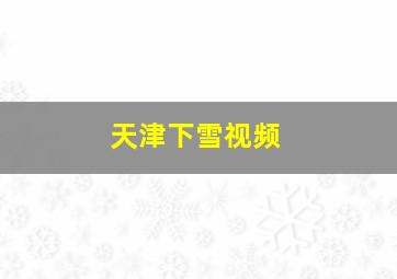 天津下雪视频