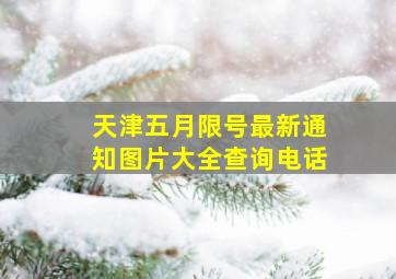 天津五月限号最新通知图片大全查询电话