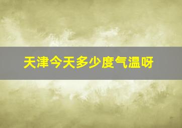 天津今天多少度气温呀