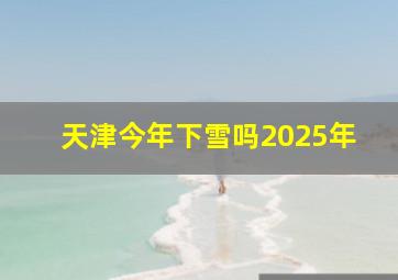 天津今年下雪吗2025年