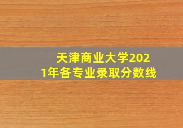 天津商业大学2021年各专业录取分数线