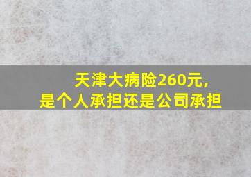 天津大病险260元,是个人承担还是公司承担