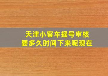 天津小客车摇号审核要多久时间下来呢现在