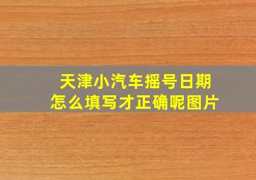 天津小汽车摇号日期怎么填写才正确呢图片