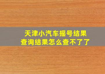 天津小汽车摇号结果查询结果怎么查不了了