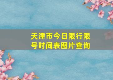 天津市今日限行限号时间表图片查询