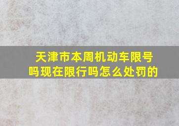 天津市本周机动车限号吗现在限行吗怎么处罚的