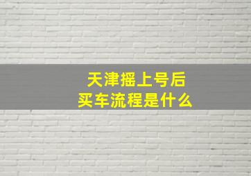 天津摇上号后买车流程是什么