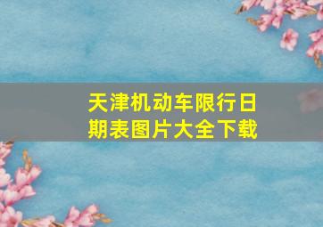 天津机动车限行日期表图片大全下载