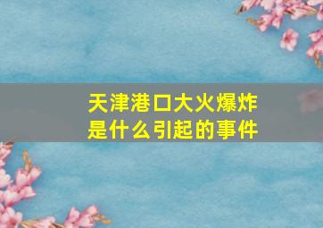 天津港口大火爆炸是什么引起的事件