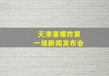 天津港爆炸第一场新闻发布会