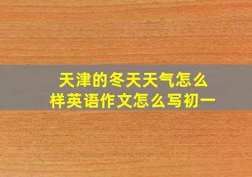 天津的冬天天气怎么样英语作文怎么写初一