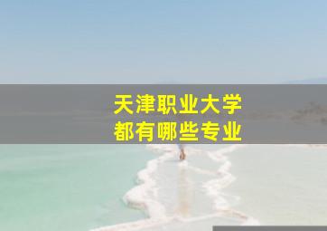 天津职业大学都有哪些专业