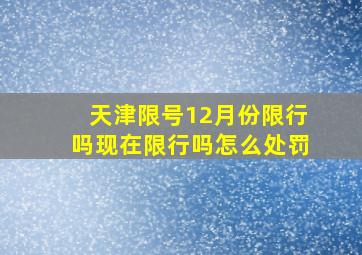 天津限号12月份限行吗现在限行吗怎么处罚