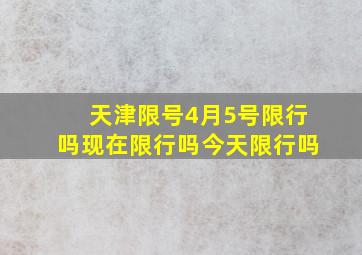 天津限号4月5号限行吗现在限行吗今天限行吗