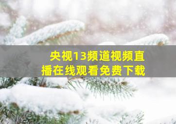 央视13频道视频直播在线观看免费下载