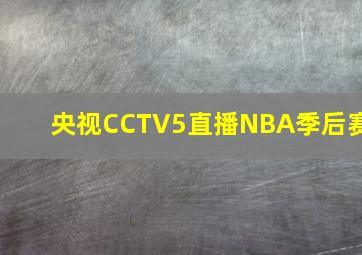 央视CCTV5直播NBA季后赛