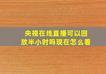 央视在线直播可以回放半小时吗现在怎么看