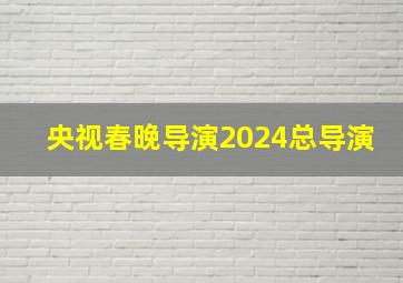 央视春晚导演2024总导演