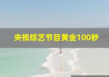 央视综艺节目黄金100秒