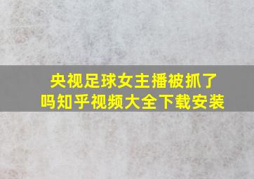 央视足球女主播被抓了吗知乎视频大全下载安装