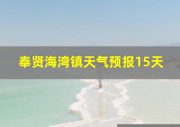 奉贤海湾镇天气预报15天