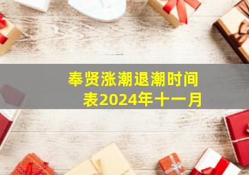 奉贤涨潮退潮时间表2024年十一月